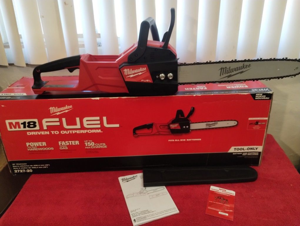 M18 MILWAUKEE FUEL 16" Chainsaw Tool Only $210