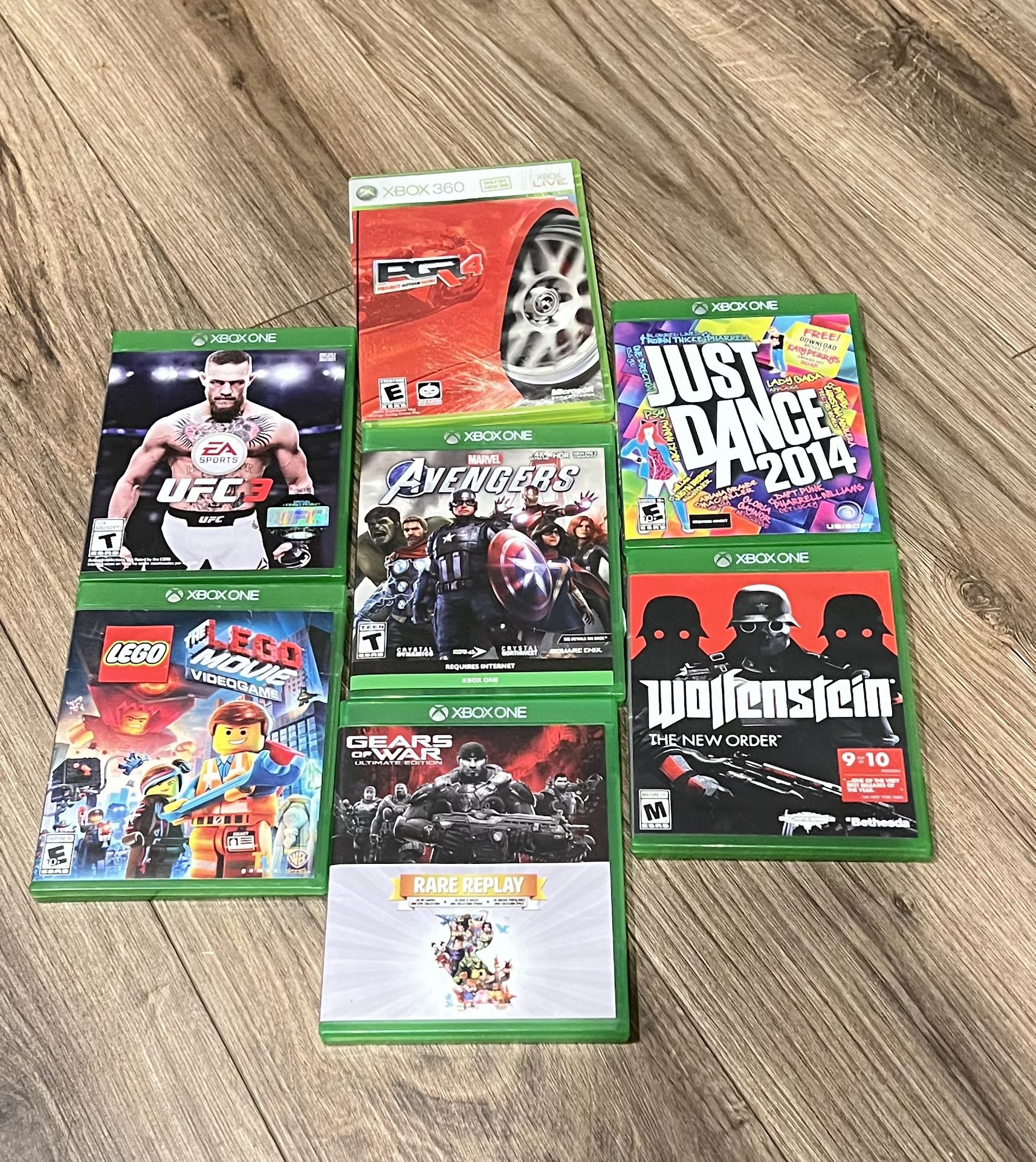 7 CDs Games 6 Xbox One And One Game Xbox 360 