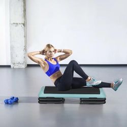 New 43'' Adjustable Exercise Aerobic Stepper W/4 Risers