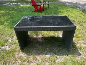 Grey Mix Outdoor glass Table