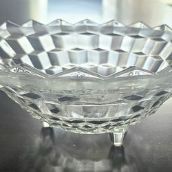 Indiana Cut Glass Footed Bowl