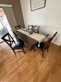 Dining room table and chairs