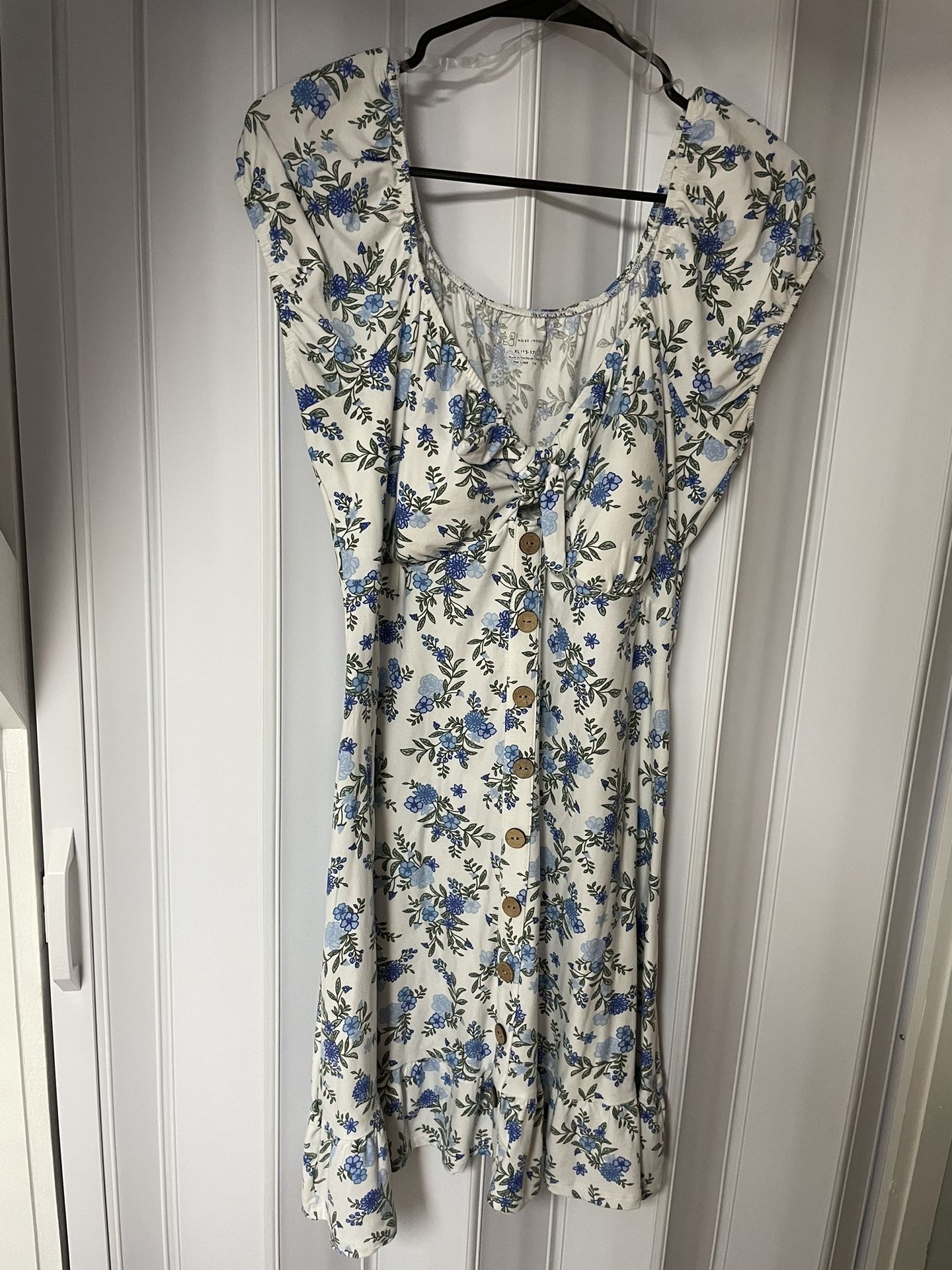 White Dress With Flowers
