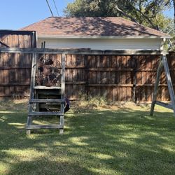 FREE WOODEN SWING SET