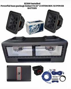 NEW POWERFUL BASS PACKAGE KICKER L7s 12” WITH CUSTOM PORTED BOX