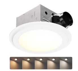 Open Box Bathroom Fan with Light – 100 CFM