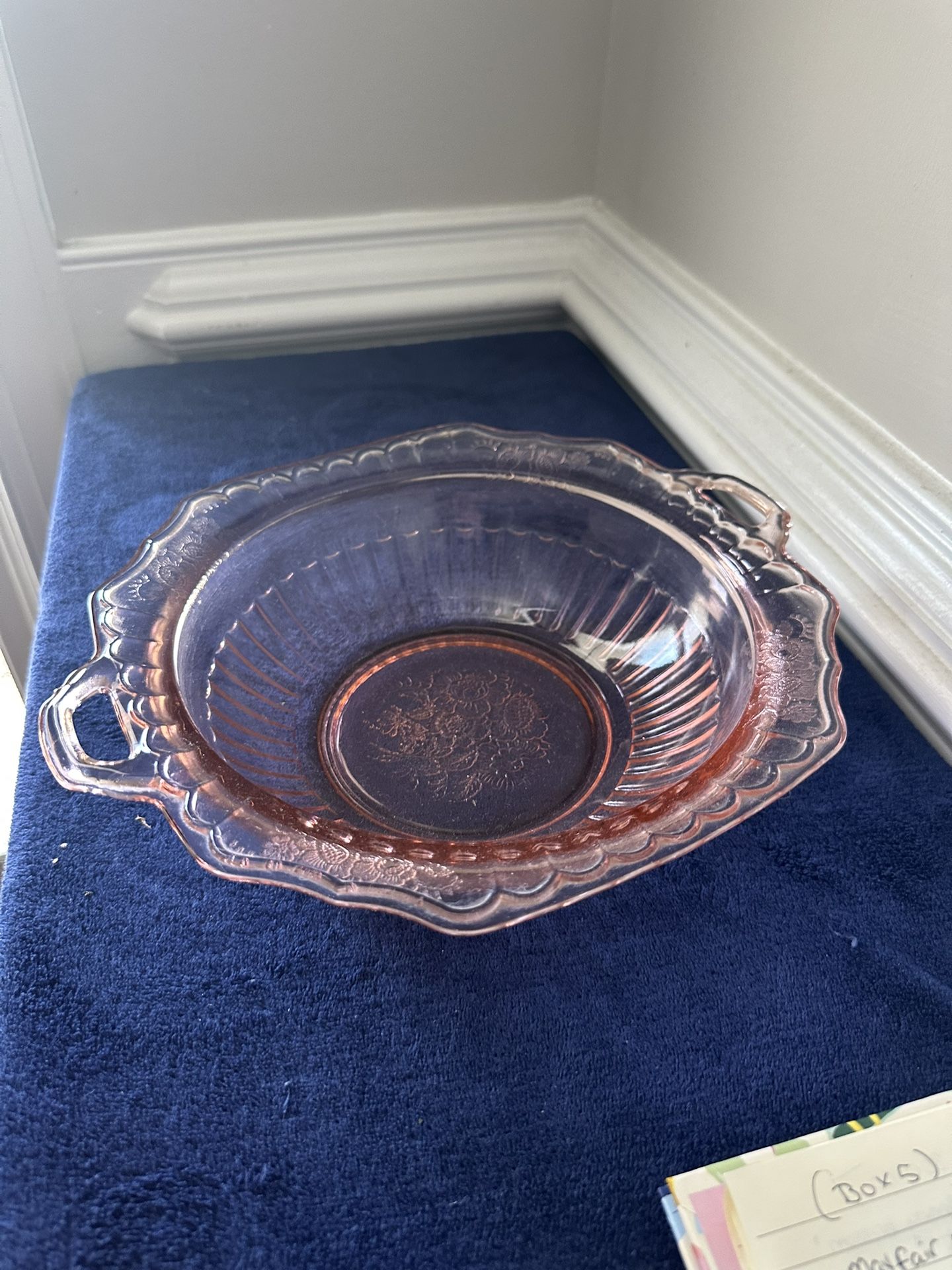 Mayfair Open Rose Pink Depression Glass Bowl 1(contact info removed)