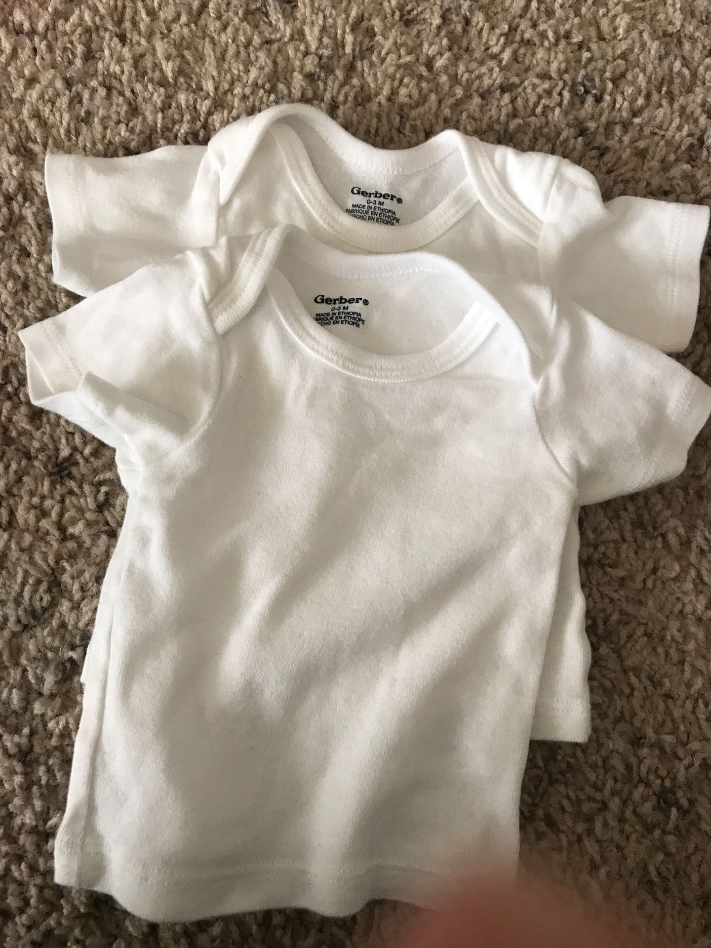New 0-3 month shirts