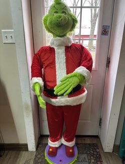 Gemmy Life Size Animated Singing Dancing Grinch VHTF Rare In Box read