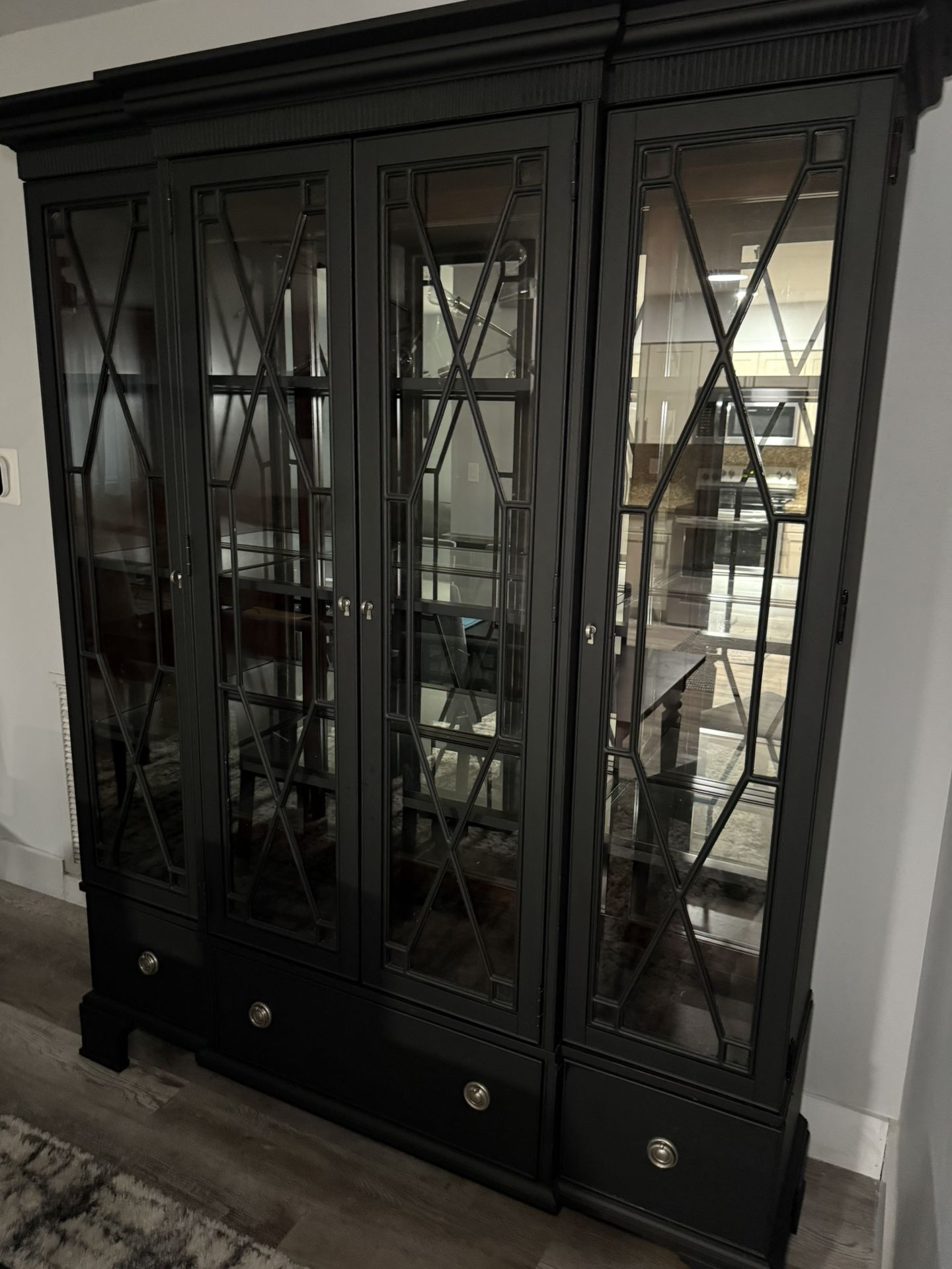 Wood Glass Armoire