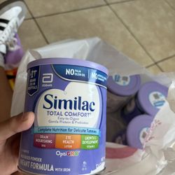 6 Purple Similac Cans 