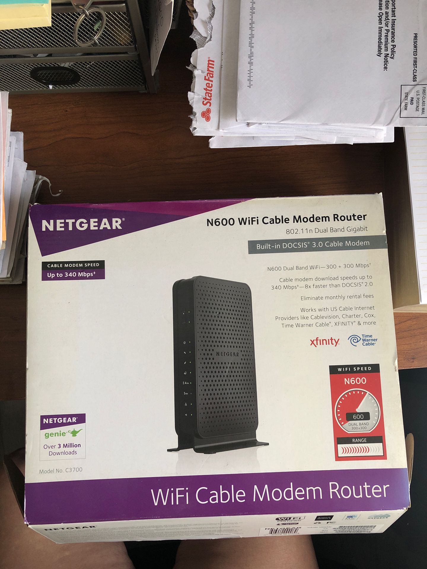 NETGEAR WiFi Cable Modem Router N600