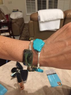 Gemstone bangle