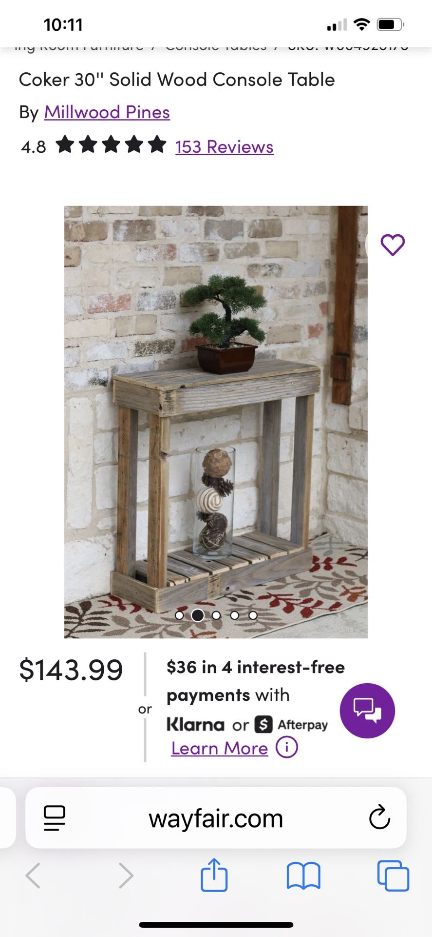 Small Entryway Table 