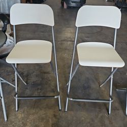 2 Folding Bar Stools – Modern Counter Height