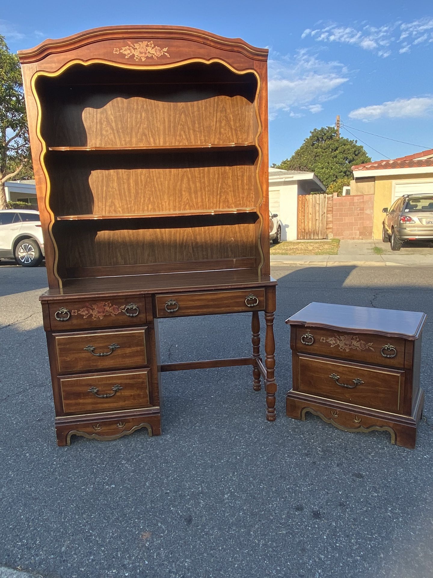 Beautiful Desk And Nightstand