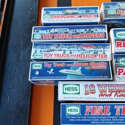 9 hess trucks in boxes