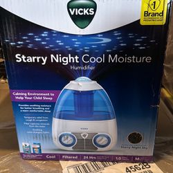 icks Starry Night Filtered Cool Mist Humidifier, Medium to Large Rooms, 1 Gallon Tank – Cool Mist Humidifier for Baby and Kids Rooms with Light Up Sta