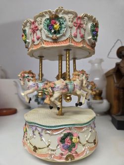 Carousel Horse Music Box Figurine