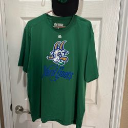Hartford Yard Goats Shirt And Hat. Size CL
