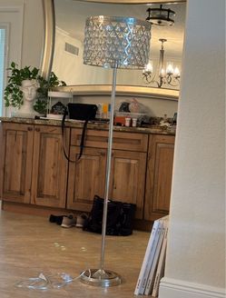 61” floor lamp, Silver great condition