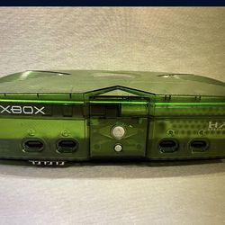 Rare original Xbox translucent green halo edition Xbox console