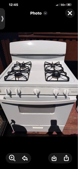 Hotpoint White Gas Range Stove