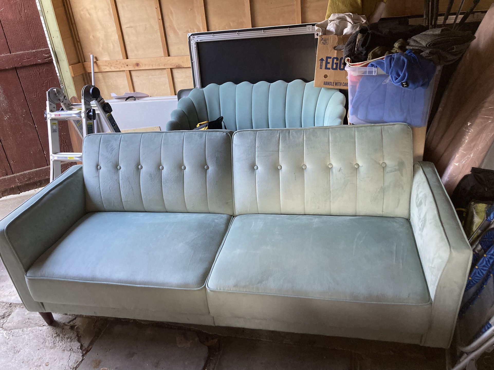 Beautiful Blue Futon Couch!
