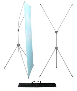 Display X Banner Stand Adjustable Fit Banner Size from 23"X63" to 32"X78"