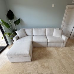 New Ivory Sectional Couch