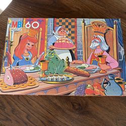 Vintage Milton Bradley The Frog Prince Storybook 60 Piece Puzzle