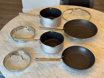 Emeril Lagasse 7-piece hard anodized nonstick cookware set (Pots and Pans with Lids)