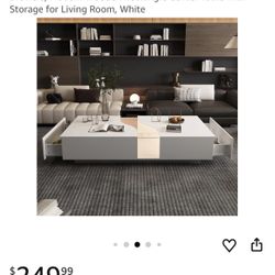 Coffee Table With LED lights (new In Box)