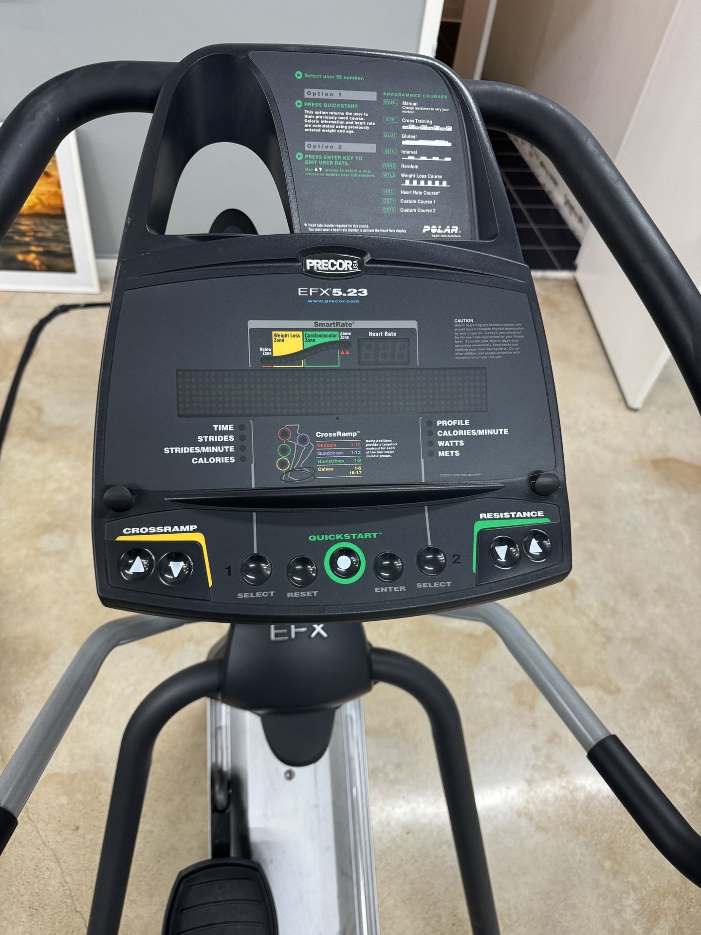 Precor EFX Elliptical W/ Stationary Arms