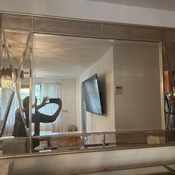 Mirror And credenza Set