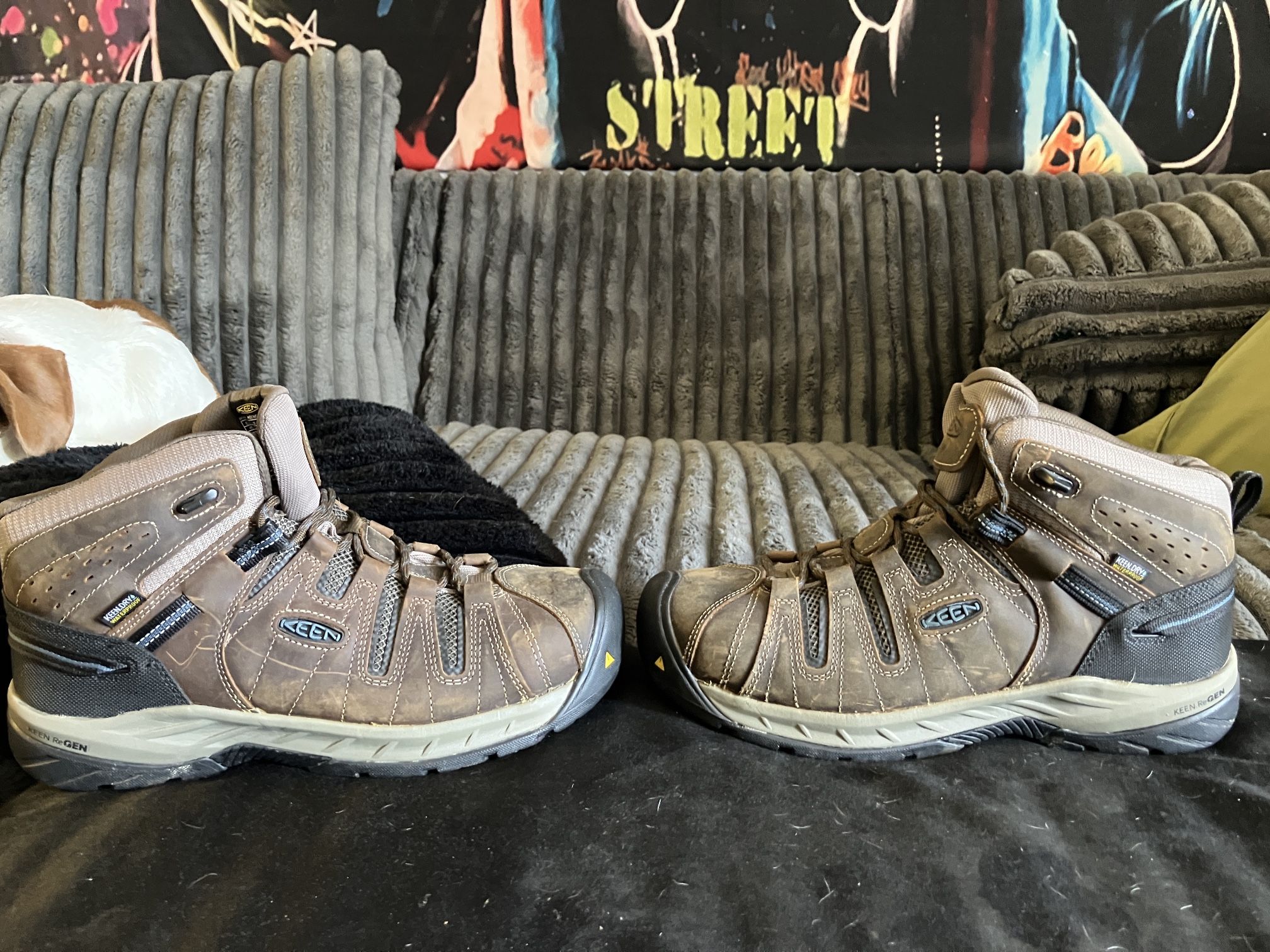 New Keen Heavy Duty Composite Toe Work Boots Size 12D
