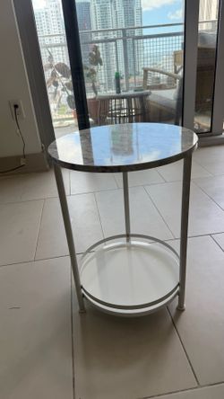 Faux Marble Side Table