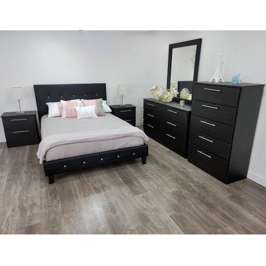 Bedroom Set Black ⬆️ Juego De Cuarto Color Negro