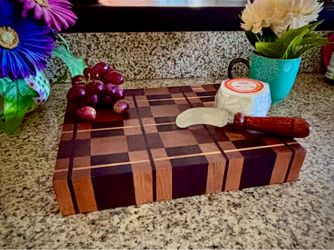 Handmade plaid charcuterie board