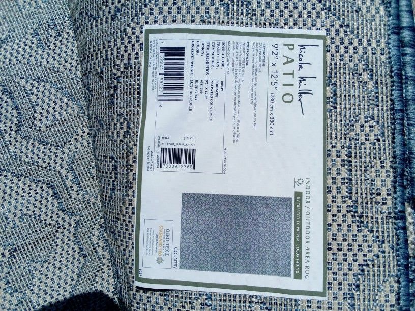 Home Dynamic Area Rug Indoor Outdoor New Open Only To Take Pictures 9.2 X  12.5