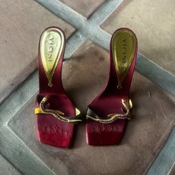 GIUSEPPE ZANOTTI Vicini Red And Gold Heels 