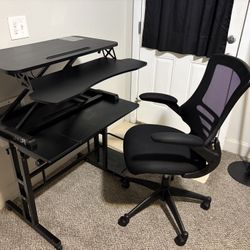2 Adjustable Desks & Chair 
