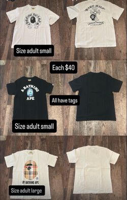 Bape shirts each is 40$