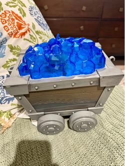 Brand New Disney Snow White AMC Popcorn Bucket Light Up Train Mine Cart Blue