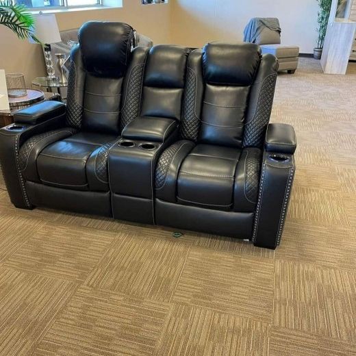 Party Time Power Reclining Loveseat with Console