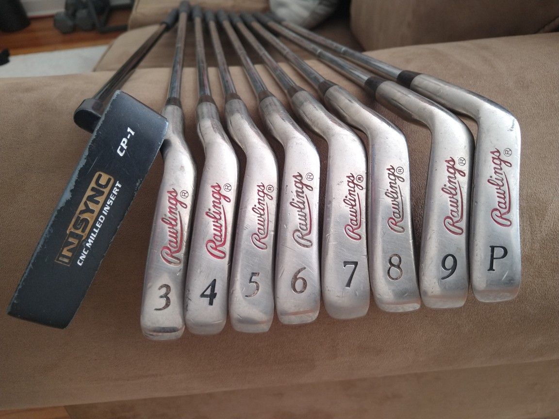 Rawlings Pure Gold Over Size Women's Ladies RH 3-PW Steel Golf Club Set + Putter