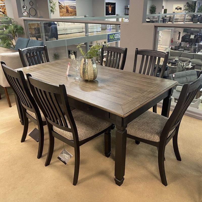Black & Gray Dining Room Set / 7pc