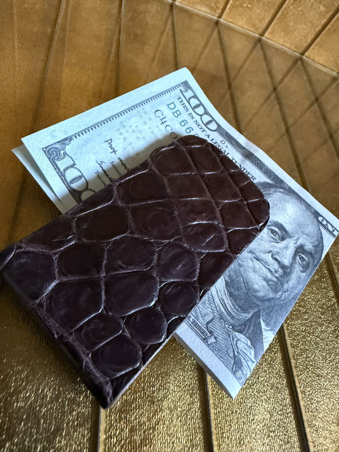 VTG Authentic Real Crocodile From Italy, Men’s Money Clip