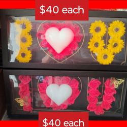 Valentine's Day I Love You Box with Rose, Sunflower Light Up Heart