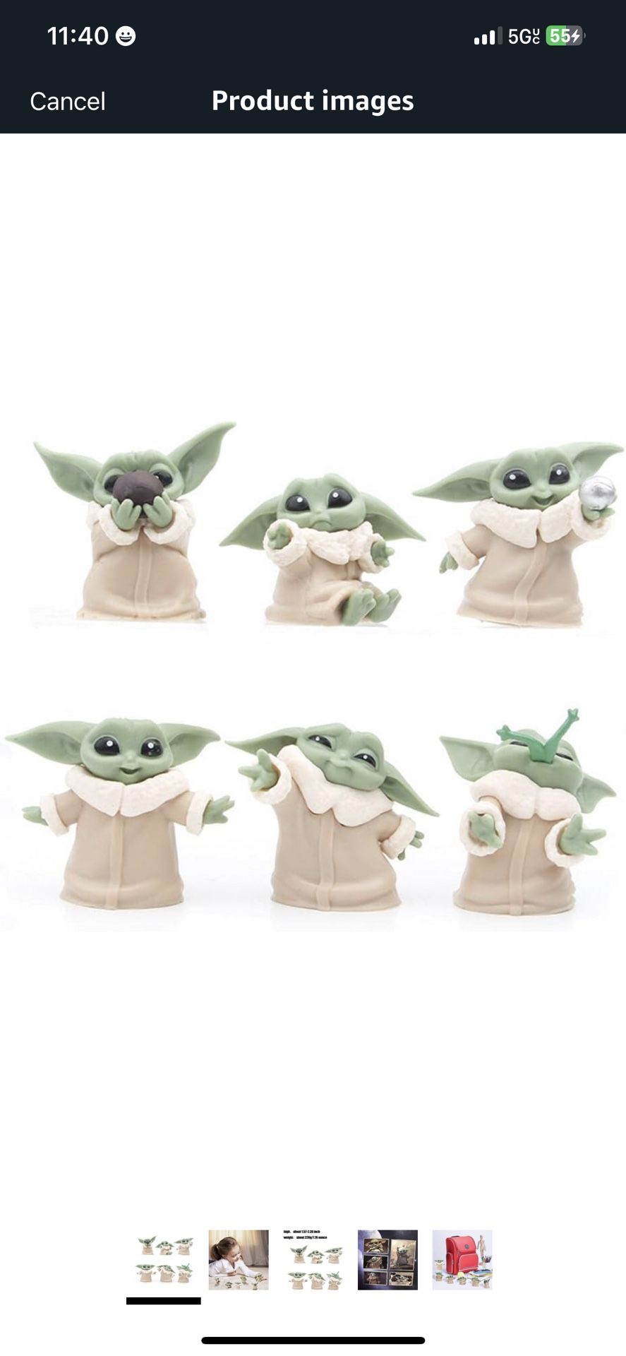 6-Pack Yoda Gifts, 2.2-Inch Yoda Doll, Yoda Toys, Yoda Action Figure, Yoda Toy, Suitable for Movie Fans of All Ages